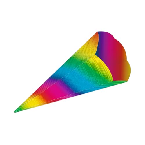 Ursus 9740099F - Schultüten 3D uni, regenbogen, Rohlinge aus 3D Colorwellpappe 260 g/m², 6-eckig, 5 Stück, Höhe ca. 41 cm, Durchmesser ca. 15 cm, zum Basteln einer individuellen Schultüte Ursus 9740099F - Schultüten 3D uni, regenbogen, Rohlinge aus 3D Colorwellpappe 260 g/m², 6-eckig, 5 Stück, Höhe ca. 41 cm, Durchmesser ca. 15 cm, zum Basteln einer individuellen Schultüte von Ursus