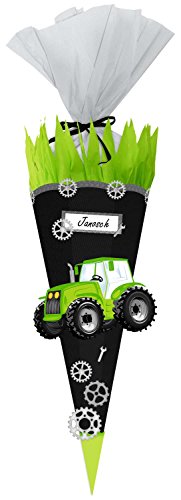 Ursus 9870004 - Schultüte Bastelset Easy Line Traktor, sechseckig, Höhe ca. 68 cm, Duchmesser ca. 20 cm, diverse Stanzteile, teilweise beglittert, inklusive Bastelanleitung, ideal für die Einschulung Ursus 9870004 - Schultüte Bastelset Easy Line Traktor, sechseckig, Höhe ca. 68 cm, Duchmesser ca. 20 cm, diverse Stanzteile, teilweise beglittert, inklusive Bastelanleitung, ideal für die Einschulung von Ursus