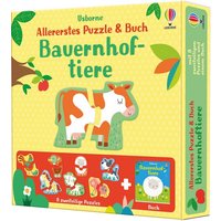 Allererstes Puzzle & Buch: Bauernhoftiere von Usborne Publishing