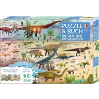 Puzzle & Buch: Die Zeit der Dinosaurier von Usborne Publishing