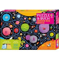 Puzzle & Buch: Labyrinthe-Reise durchs All von Usborne Publishing