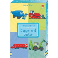 Schnapp und weg! Das superschnelle Kartenspiel: Bagger und Laster von Usborne Publishing