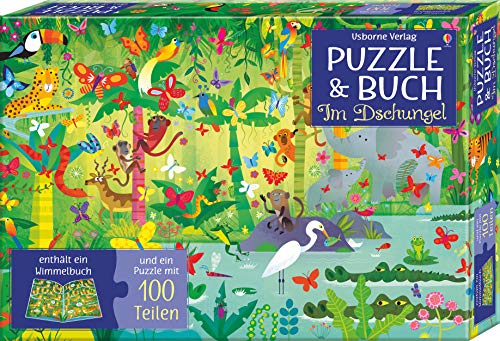 Puzzle & Buch: Im Dschungel von Usborne
