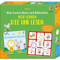 Mein buntes Memo und Bilderlotto: Wir lernen die Uhr lesen von Usborne