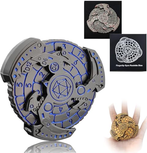 Dungeons und Drachen Würfel Spinner, DND Roulette Würfelspinner Rotierende Dungeon Würfel DND Roulette, Dice Spinner Mit Würfelbox Rotierende Würfel Dungeons and Dragons Tabletop Games (Retro Blau) von Usper