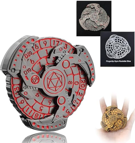 Dungeons und Drachen Würfel Spinner, DND Roulette Würfelspinner Rotierende Dungeon Würfel DND Roulette, Dice Spinner Mit Würfelbox Rotierende Würfel Dungeons and Dragons Tabletop Games (Rot) von Usper