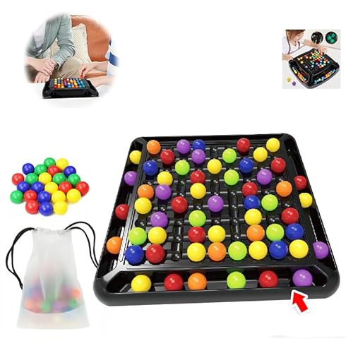 Schachbrett Intellektuelles Doppelduell, Rainbow Ball Bälle Intellektuelles Duales Duell, Rainbow Ball Elimination Tabletop Gesellschaftsspiele Familienspiele Partyspiele (80 Stück) von Usper