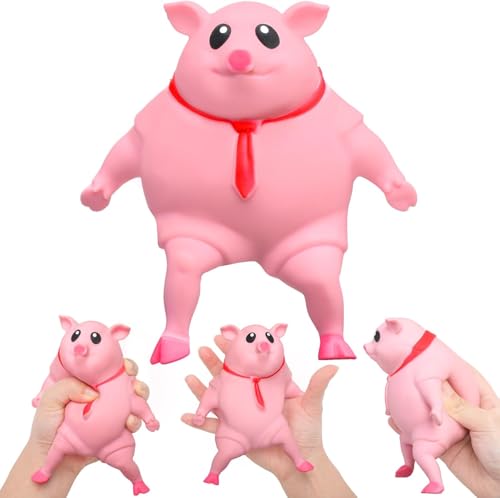 Stress Schwein Anti Stress Spielzeug Stressschwein, Pig Squeeze Spielzeug Stress Toy , Antistress Schwein Spielzeug Antistress Spielzeug FüR Erwachsene Kind (L 20*20CM) von Usper