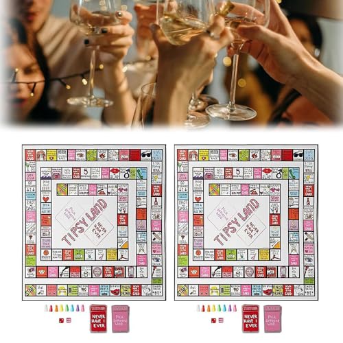 Usper Trinkspiele FüR Erwachsen, Trinkspiel Partyspiele FüR Erwachsene Brettspiel,Trinkspiel Partyspiele Ab 18 Spieleabend Trinkspiele Interessant Partyspiel (2PCS) von Usper