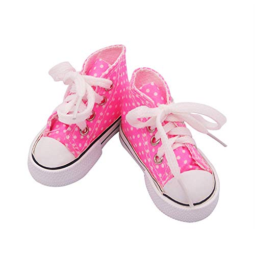 Uteruik BJD Doll Canvas Schuhe für 1/3 BJD Puppe - Polka Dot Schuhe Casual Outfits Kostüm Zubehör Spielzeug (#C) von Uteruik