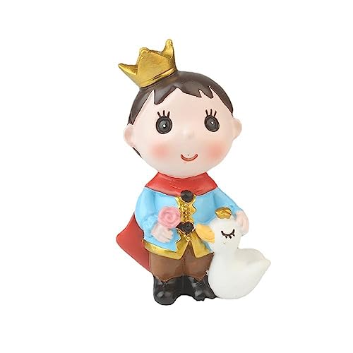 Uteruik Cake Topper Prinz und Schwan Figuren Statue Geburtstag Kuchen Dekoration für Kinder Geburtstag Dusche Party Supplies (#A) von Uteruik