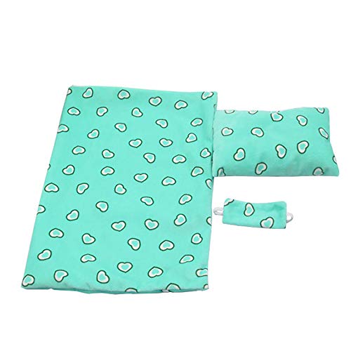 Uteruik Puppenbett-Set, Schlafsack, Augenbinde, Kissen, Bettzubehör für 45,7 cm amerikanische Puppe, 3-teiliges Set (#A) von Uteruik