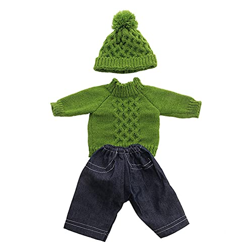 Uteruik Puppenkleidung für 46cm American Girl Doll Casual Outfits - Hut, Pullover und Hose Kostümzubehör, 3tlg von Uteruik