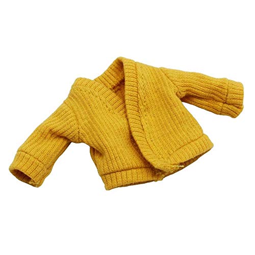 Uteruik Puppenstrickmantel Strickjacken Kleidung für OB11 1/12 BJD Puppen Casual Outfits Kostüm Zubehör Spielzeug, 1 Stück (#F) von Uteruik