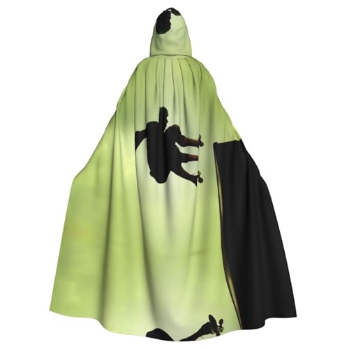 Uusnwaa Umhang mit Kapuze, Skateboard-Druck, Umhang mit Kapuze, Mittelalter-Renaissance-Umhang für Damen und Herren, Halloween, Cosplay-Kostüm Uusnwaa Umhang mit Kapuze, Skateboard-Druck, Umhang mit Kapuze, Mittelalter-Renaissance-Umhang für Damen und Herren, Halloween, Cosplay-Kostüm von Uusnwaa