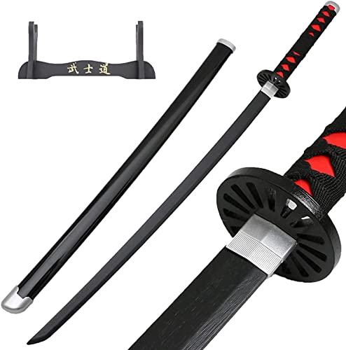 Uvency 41" Wooden Slayer Sword Handmade Samurai Sword Kamado Tanjirou Anime Cosplay Sword With Display Wooden Stand Anime Fans, Kamado Tanjirou C/Kamado Tanjirou a von Uvency