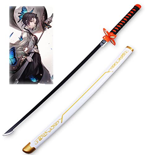 Uvency Anime Samurai Ninja Schwert Mit Scheide, Rollenspiel Katana Schwert Waffe Requisiten Anime Ninja Schwert Spielzeug, Halloween Dress Up Requisiten/Kochou Shinobu/104Cm von Uvency