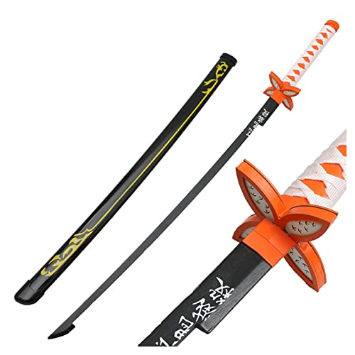 Uvency Cos Anime Samurai Ninja Schwert Katana Schwert Waffe Requisiten Mit Scheide, Dämonentöter Klinge, Anime Ninja Schwert Spielzeug, Halloween Dress Up Requisiten/Kochou Shinobu a/75Cm von Uvency