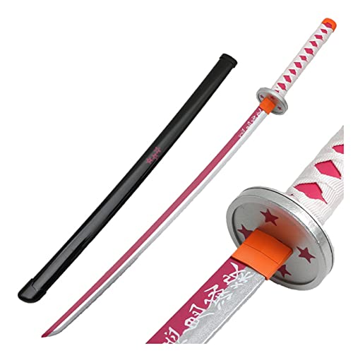 Uvency Cos Anime Samurai Ninja Schwert Katana Schwert Waffe Requisiten Mit Scheide, Dämonentöter Klinge, Anime Ninja Schwert Spielzeug, Halloween Dress Up Requisiten/Tsuyuri Kanawo/104Cm von Uvency