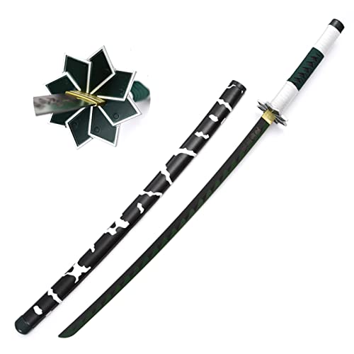 Uvency Japanisches Katana Mit Scheide 104 cm Anime Ninja Schwert Spielzeug, Slayer Blade Prop Waffenmodell, Für Ninja Soldier Warrior Kostüm Battle Play Halloween Cosplay/Shinazugawa Sanemi von Uvency