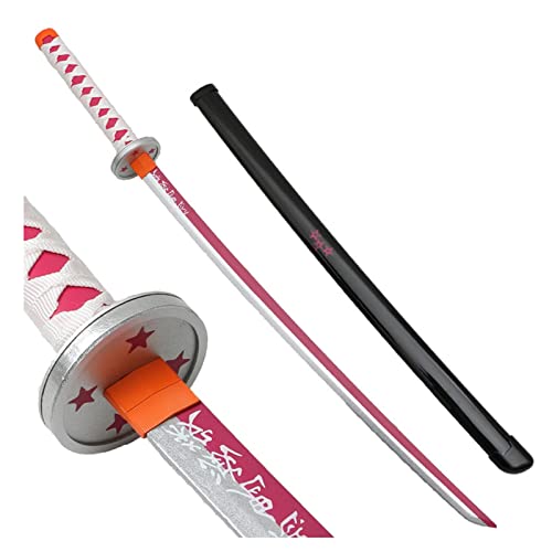 Uvency Samurai Schwert Japanische Katana Waffe Spielzeug Dämonentöter Klinge Für Ninja Soldat Krieger Kostüm Battle Play Halloween Cosplay 29,5/41 Zoll/Tsuyuri Kanawo/104Cm von Uvency