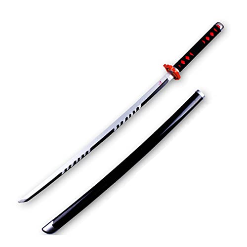 Uvency Samurai-Schwert Japanisches Katana-Waffenspielzeug, Dämonentöter-Klinge Für Ninja-Soldaten-Krieger-Kostüm-Kampfspiel-Halloween-Cosplay/B/Long von Uvency