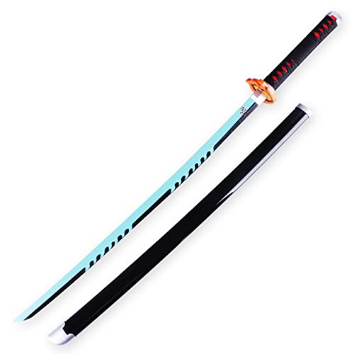 Uvency Samurai-Schwert Japanisches Katana-Waffenspielzeug, Dämonentöter-Klinge Für Ninja-Soldaten-Krieger-Kostüm-Kampfspiel-Halloween-Cosplay/C/Long von Uvency