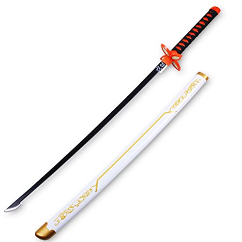 Uvency Samurai-Schwert Japanisches Katana-Waffenspielzeug, Dämonentöter-Klinge Für Ninja-Soldaten-Krieger-Kostüm-Kampfspiel-Halloween-Cosplay/D/Long von Uvency