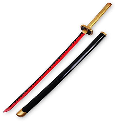 Uvency Samurai-Schwert Japanisches Katana-Waffenspielzeug, Dämonentöter-Klinge Für Ninja-Soldaten-Krieger-Kostüm-Kampfspiel-Halloween-Cosplay/S/M von Uvency