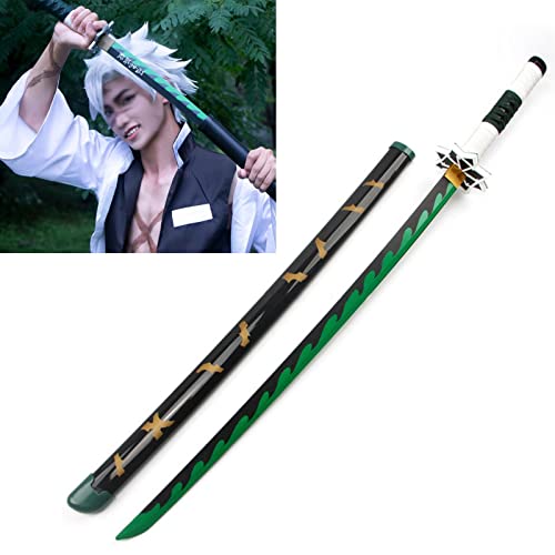 Uvency Shinazugawa Sanemi Slayer Schwert Holz 41 Zoll Schwert Samurai Schwert Spielzeug Katana Schwert Holz Abs Schwert Scheide Für Anime Liebhaber Halloween Cosplay Requisiten Geburtstagsgeschenk/B von Uvency