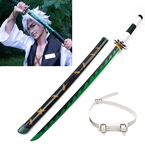 Uvency Shinazugawa Sanemi Slayer Schwert Holz 41 Zoll Schwert Samurai Schwert Spielzeug Katana Schwert Holz Abs Schwert Scheide Für Anime Liebhaber Halloween Cosplay Requisiten Geburtstagsgeschenk/W von Uvency