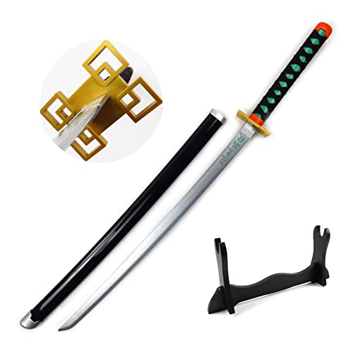 Uvency Slayer Schwert Holzschwert Katana Schwert Tokitou Muichirou Cosplay 41 Zoll Katana Spielzeugmesser Oder Anime-Liebhaber, Liebhaber Von Anime-Waffen-Sammlerstücken/With Holder von Uvency