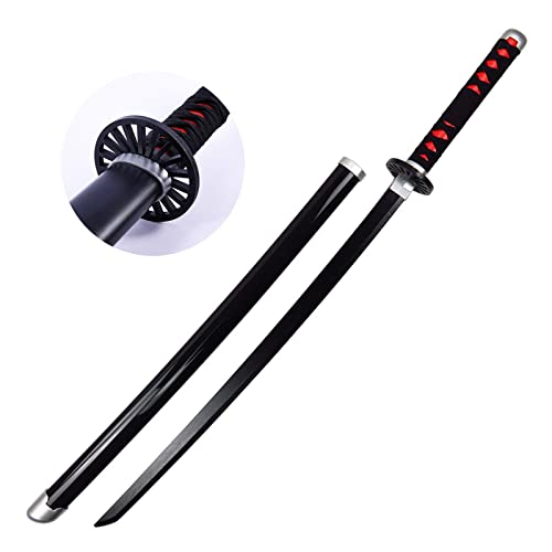 Uvency Tanjiro Samurai Schwert Set Katana Schwert Holz Slayer Cosplay Tanjiro Halloween Prop Slayer Schwert Anime Fans Weihnachten Geburtstage Geschenke Holzschwert Sammlerstücke / 41 Zoll/Bare von Uvency