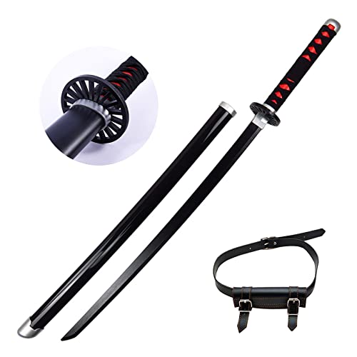 Uvency Tanjiro Samurai Schwert Set Katana Schwert Holz Slayer Cosplay Tanjiro Halloween Prop Slayer Schwert Anime Fans Weihnachten Geburtstage Geschenke Holzschwert Sammlerstücke / 41 Zoll/With Blac von Uvency