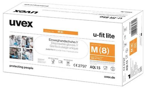 Uvex u-fit lite 6016809 100 St. Einweghandschuh Größe (Handschuhe): L EN 420:2003+A1:2009, EN 374- von Uvex