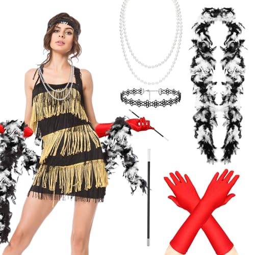 UxClishe Cruella-Zubehör-Set, Cruella-Kostüm-Set mit Handschuhen für die Weltbuchwoche, 5-teilig von UxClishe