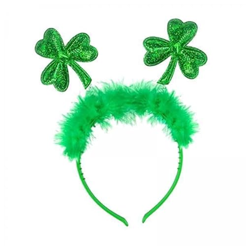 UxicRuya 2x Stirnband, Haarreifen, Grünes Kostümzubehör, Kostüm für Erwachsene, Haarband, St. Patrick's Day, Stirnband für Den Urlaub von UxicRuya