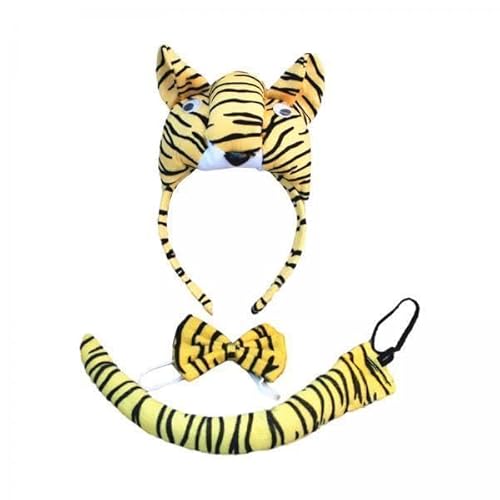 UxicRuya 4X Tierförmiges Stirnband Und Fliege Set, Kostümzubehör, Geschenke, Cosplay Zubehör, Kopfschmuck für Maskerade, Show von UxicRuya