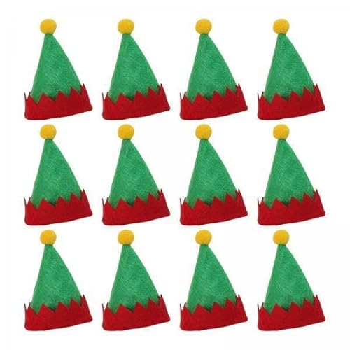 UxicRuya 6x12 Stück Weihnachtsmützen, Mützen, Kopfbedeckungen, Foto Requisiten Dekoration, Weiche Weihnachtsmütze, Weihnachtsmann Mütze, Weihnachtsmütze für Bü von UxicRuya