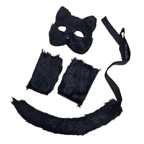 UxicRuya Cosplay Kostüm Set, Kreative Halloween Kleidung für Partygeschenke, Karneval, Schwarz von UxicRuya