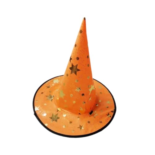 UxicRuya Halloween Hexenhut Zauberin Hut Schirmmütze für Kostümfest Cosplay, Orange von UxicRuya