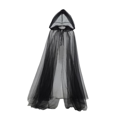 UxicRuya Halloween mit Kapuze Mantel Poncho Cape Mantel für Erwachsene Bühne Leistung Karneval, 100 cm von UxicRuya