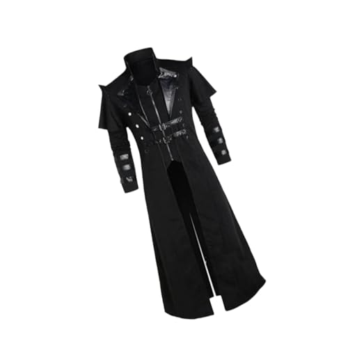 UxicRuya Herren Steampunk Tailcoat Kostüm mittelalterlich Gothic Tailcoat für Rollenspiele, 3XL von UxicRuya