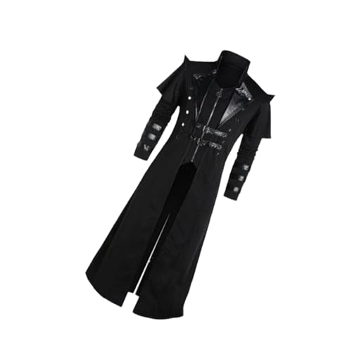 UxicRuya Herren Steampunk Tailcoat Kostüm mittelalterlich Gothic Tailcoat für Rollenspiele, L von UxicRuya