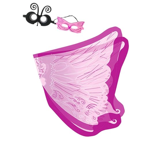 UxicRuya Kinder Butterfly Flügel Prinzessin Flügel Dekorativ Flügel für Den Kindertag Urlaub, Rosa von UxicRuya