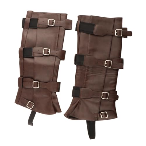 UxicRuya Piraten Stiefelüberzüge, Gothic Schuhüberzüge, Mittelalterlicher Schutz, Outdoor, Kaffeehöhe 42.5 cm von UxicRuya