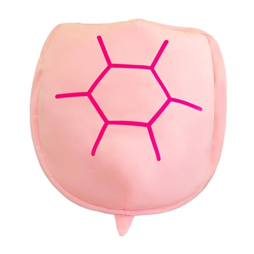 UxicRuya Tragbares Schildkrötenpanzerkissen, kreatives Plüschspielzeug für Rollenspiele, Partyzubehör, rosa 60cm von UxicRuya