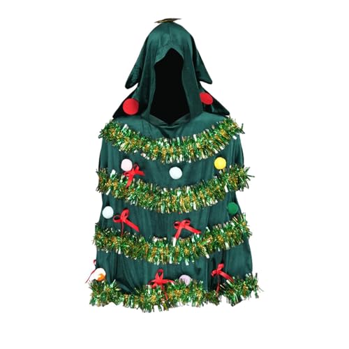 UxicRuya Weihnachtsbaum-Kostüm für Damen, tragbares Verkleidungs-Outfit für Rollenspiele, Karneval von UxicRuya