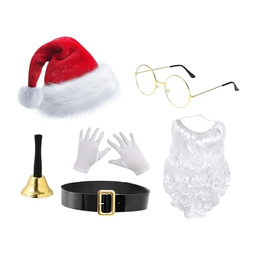 UxicRuya Weihnachtskostüm-Set mit und -Mütze für eine Mottoparty, 6er Set von UxicRuya