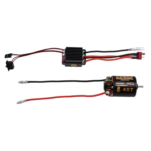 Uxsjakjsd 540 Bürstenmotor 45T ESC Geschwindigkeitsregler Kombinationsset Climb Drift Racing für 1/10 RC Crawler/Boot Uxsjakjsd 540 Bürstenmotor 45T ESC Geschwindigkeitsregler Kombinationsset Climb Drift Racing für 1/10 RC Crawler/Boot von Uxsjakjsd